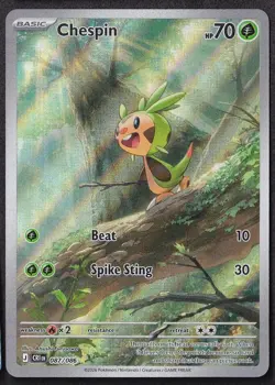 Chespin 087/086 Holo Illustration Rare Chaos Rising Pokemon Near Mint - Image 1