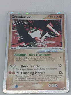 Groudon ex 93/101 Hidden Legends Holo Rare Pokemon TCG Nintendo MP - Image 3