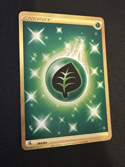 Grass Energy 283/264 Gold Secret Rare Fusion Strike Pokemon TCG NM - Image 1
