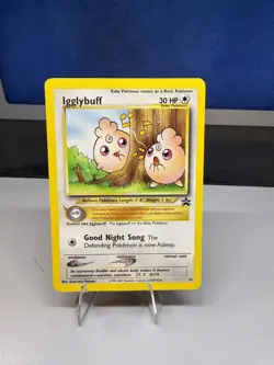 Pokemon Igglybuff WOTC Black Star Promo LP Vintage Wizards Promo TCG - Image 1