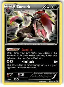 Zoroark (XY BREAKthrough) 91/162 Rare Deck Exclusives Pokemon Lightly Played - Image 1