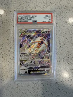 2023 Pokemon Sword And Shield Crown Zenith Deoxys VSTAR Fa PSA 10 #GG46 - Image 1