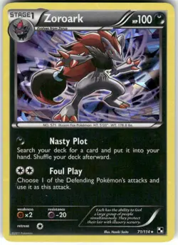 Zoroark - 71/114 (Cracked Ice Holo) 071/114 Promo Blister Exclusives Pokemon LP - Image 1