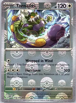 Tornadus (Poke Ball Pattern) 078/086 Rare White Flare Pokemon Holo Near Mint - Image 1