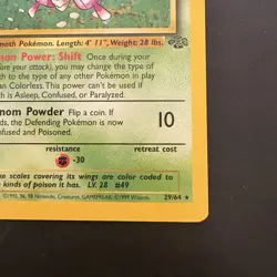 Vintage Pokemon Jungle Venomoth 29/64 Non-holo Rare Lp 1999 WotC - Image 4