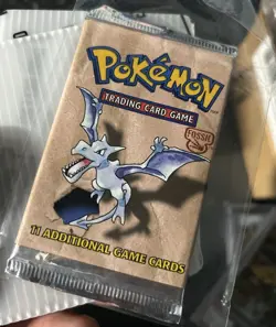 Pokemon Fossil Booster Pack Aerodactyl, Factory-Sealed, English, WOTC 1999 - Image 1