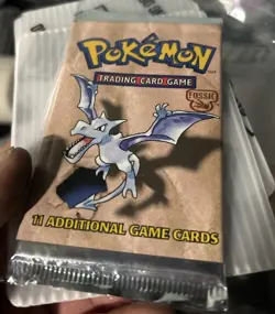 Pokemon Fossil Booster Pack Aerodactyl, Factory-Sealed, English, WOTC 1999 - Image 2