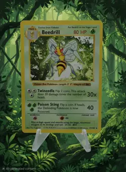 Pokemon - Beedrill - SHADOWLESS ⭐((017/102) Base Set)⭐ - Image 1
