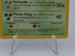 Pokemon - Beedrill - SHADOWLESS ⭐((017/102) Base Set)⭐ - Image 5