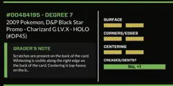 2009 POKEMON DIAMOND & PEARL BLACK STAR PROMO HOLO #DP45 CHARIZARD G LV.X - Image 5