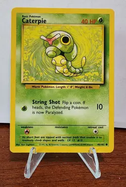 1999 Pokemon Caterpie (45/102) - Shadow - Base Set - Image 1