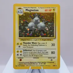 Pokemon TCG - Magneton 9/102 Base Set Holo Rare WOTC 1999 - EXC/NM - Image 2