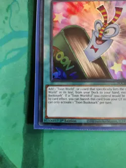 Yugioh Toon Bookmark TOCH-EN003 Collector Rare 1st Ed NM - Image 2