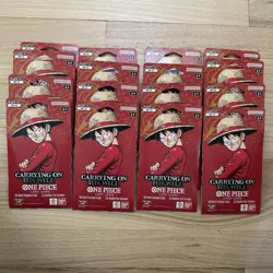 One Piece OP-13 Carrying On His Will Sleeved Booster Pack LOT OF 16 English TCG - Image 1