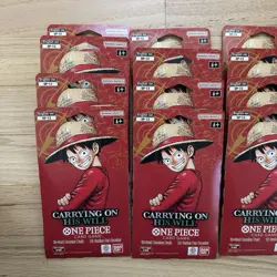 One Piece OP-13 Carrying On His Will Sleeved Booster Pack LOT OF 16 English TCG - Image 2