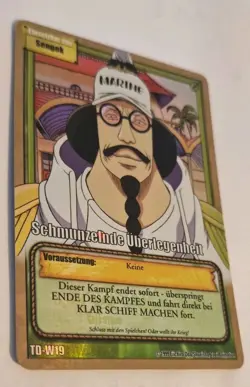 One Piece Karte HOLO TD-W19 Schmunzelnde Uberlegenheit - Image 1