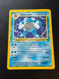Poliwrath 13/102 Holo Rare Base Set Unlimited Pokemon HP - Image 1