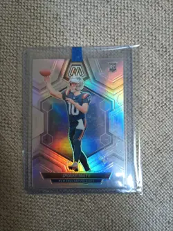 2024 Panini Mosaic - Rookies Drake Maye #303 Silver Prizm Variation SP Holo (RC) - Image 1