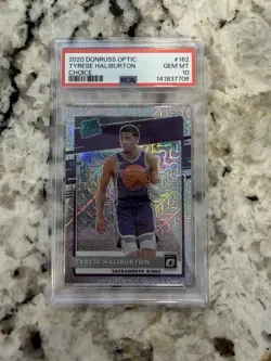 2020 PANINI DONRUSS OPTIC #162 TYRESE HALIBURTON CHOICE PSA 10 RC ROOKIE - Image 1