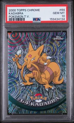 Topps 2000 Topps Chrome Pokemon T.V. Kadabra #64 Hologram PSA 10 - Image 1