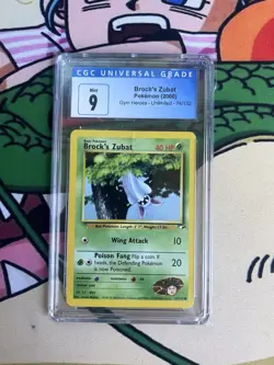 Brock's Zubat 74/132 Gym Heroes, CGC 9 - Image 1