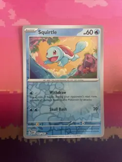 Pokemon Card Squirtle Pokemon 151 Reverse Holo Common 007/165 Near Mint - Image 1