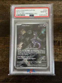 2023 POKEMON SVP EN-SV BLACK STAR PROMO 151 ULTRA-PREM COLL #052 MEWTWO PSA 10! - Image 1