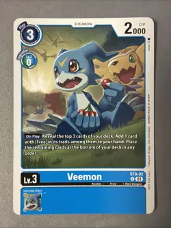 Digimon TCG * Veemon ST9-02 Uncommon * Ancient Dragon * NM Card - Image 1