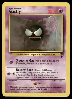 Gastly 75/130 Base Set 2 Pokemon TCG trading card - Image 1