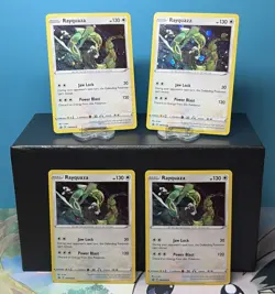 🐉 Rayquaza SWSH029 NM+ 4 CARD LOT Sword&Shield Black Star Promo Cosmos Holo - Image 1