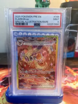 Pokemon TCG Prismatic Evolutions Flareon EX 146/131 Special Illustration Rare - Image 1