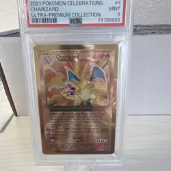 Pokemon TCG Charizard Celebrations Metal Card 004/102 Holo Promo PSA 9 - Image 1