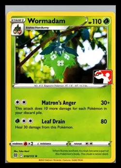 Wormadam (010) 010/172 Rare Prize Pack Series Cards Pokemon Near Mint - Image 1