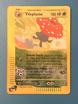 Vileplume Aquapolis 43/147 Holo Reverse Eng Pokemon Card - Image 1