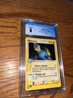 Pokemon Card Manectric Holo Rare CGC 8, EX Ruby & Sapphire 9/109, 2003 - Image 1