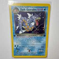 Pokemon Dark Gyarados Team Rocket Holo Rare 70 HP 1st Ed Eng 8/82 2000 - Image 1