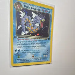 Pokemon Dark Gyarados Team Rocket Holo Rare 70 HP 1st Ed Eng 8/82 2000 - Image 2