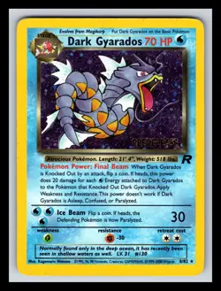Dark Gyarados 8/82 Holo Rare Unlimited PreRelease Team Rocket Pokemon 2315 - Image 1