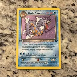 Pokemon TCG Team Rocket Dark Gyarados 8/82 Holo Rare 1st Ed 70 HP English - Image 1
