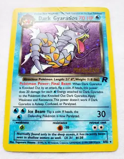 2000 POKEMON TEAM ROCKET PRERELEASE PROMO #8 8/82 DARK GYARADOS HOLO RARE CARD - Image 3