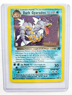 2000 POKEMON TEAM ROCKET PRERELEASE PROMO #8 8/82 DARK GYARADOS HOLO RARE CARD - Image 5