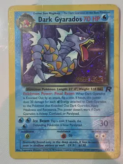 Prerelease Dark Gyarados Team Rocket Holo Rare 8/82 Pokemon Card WOTC - Image 1
