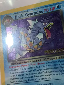 Prerelease Dark Gyarados Team Rocket Holo Rare 8/82 Pokemon Card WOTC - Image 2