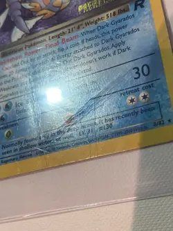 Prerelease Dark Gyarados Team Rocket Holo Rare 8/82 Pokemon Card WOTC - Image 4