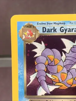 Pokemon TCG Dark Gyarados 8/82 Team Rocket Prerelease Holo Rare VTG Swirl - Image 2