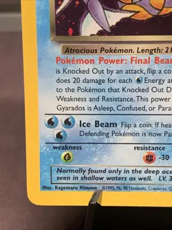 Pokemon TCG Dark Gyarados 8/82 Team Rocket Prerelease Holo Rare VTG Swirl - Image 5