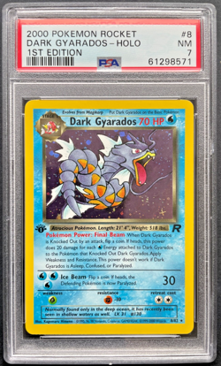 Pokemon Dark Gyarados Holo Rare 1st Ed 8/82 Team Rocket 2000 PSA 7 - Image 1