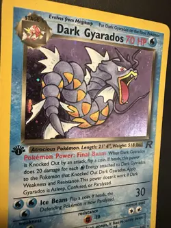 Dark Gyarados Holo Rare 1st Edition 8/82 Team Rocket Pokemon WOTC 2000 LP raw - Image 2