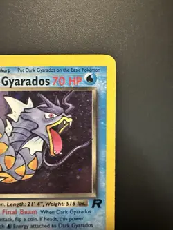 Dark Gyarados Holo Rare 1st Edition 8/82 Team Rocket Pokemon WOTC 2000 LP raw - Image 4
