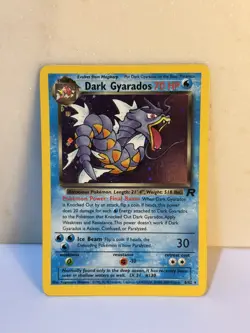 Pokemon TCG Dark Gyarados Team Rocket 8/82 Holo Rare LP - Image 1